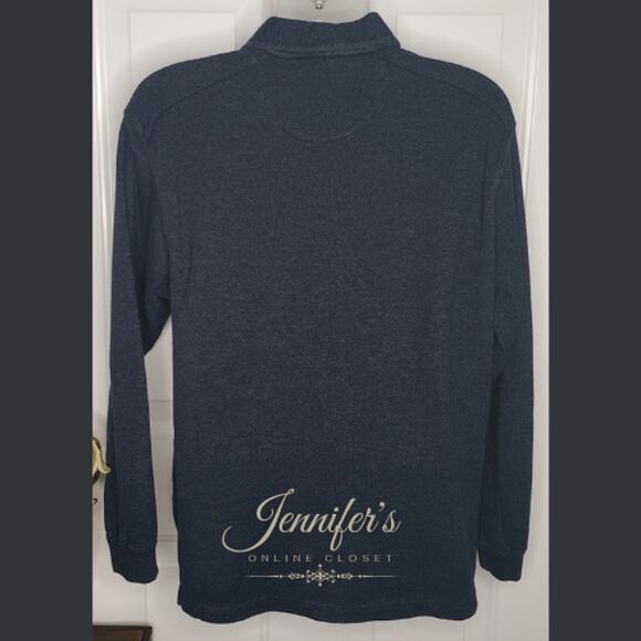 3/$25 Izod Men's Blue Long Sleeve Polo Size Large - Picture 6 of 9